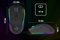 INCA IMG-343 USB 6400dpi siyah RGB Optik Oyuncu Mouse makro kablolu Gamıng Mouse